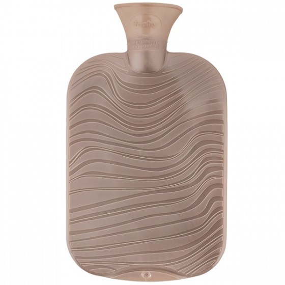 Warmwaterkruik - Wave patroon parelmoer taupe