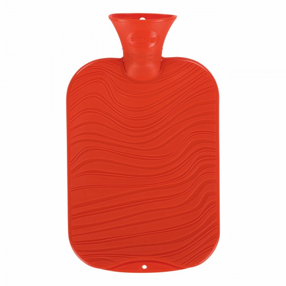 Warmwaterkruik - Wave patroon parelmoer oranje