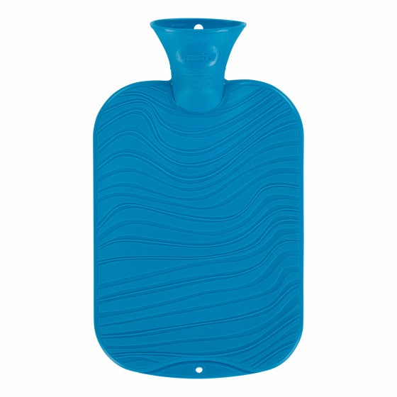 Warmwaterkruik - Wave patroon parelmoer blauw