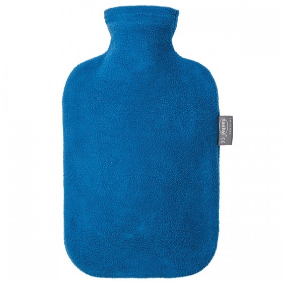 Warmwaterkruik - Met fleece hoes blauw