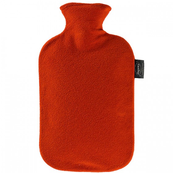 Warmwaterkruik - Met fleece hoes rood