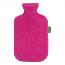 Warmwaterkruik- Met gerecycelde fleece hoes magenta 